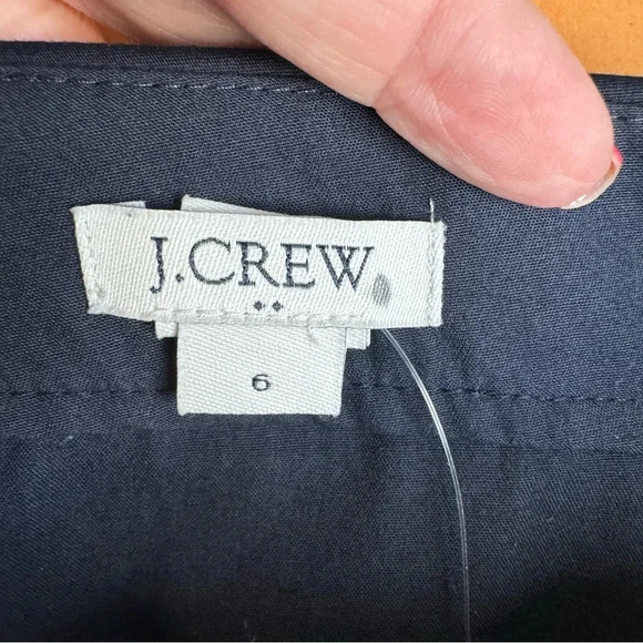 J.Crew Stretch Cotton Ruffle Navy Blue Mini Skirt NWT - Picture 5 of 8